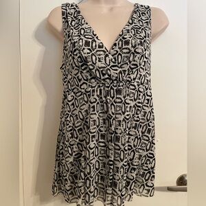 Michael Kors PM black and white tank. 100% nylon.